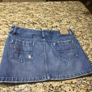 vintage denim miniskirt with pink rhinestones 💕NEVER WORN!